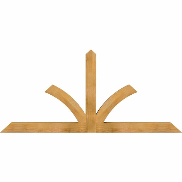 Ekena Millwork Richland Rough Sawn Timber Gable Bracket, Western Red Cedar, 72"W x 33"H x 4"D x 4"F, 11/12 Pitch GBW072X33X0404RIC00RWR - main